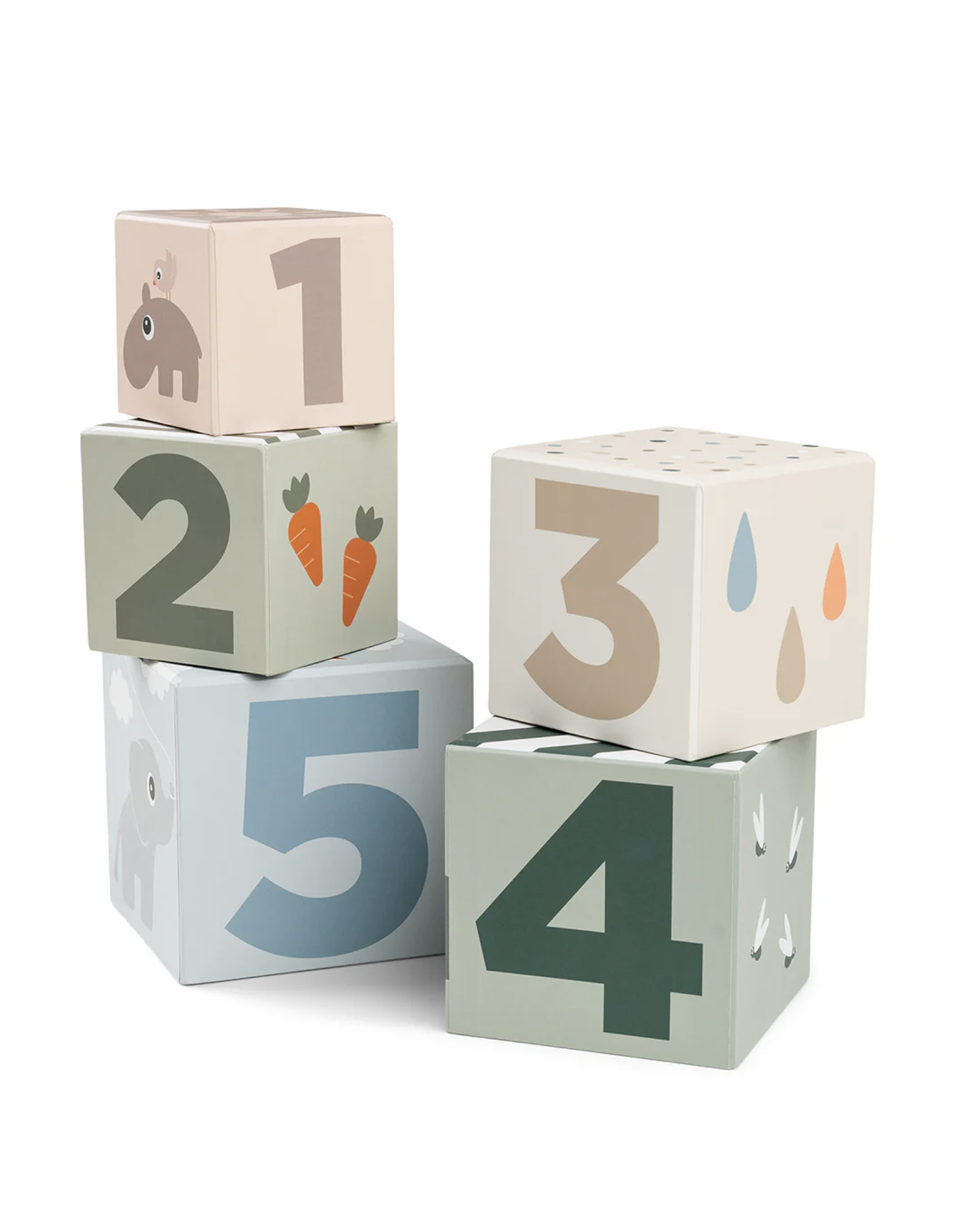 Done by Deer Stacking cubes 5 pcs Deer friends Colour mix