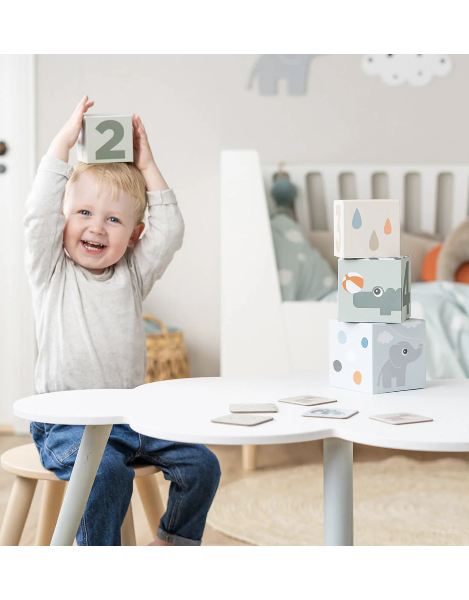 Done by Deer Stacking cubes 5 pcs Deer friends Colour mix