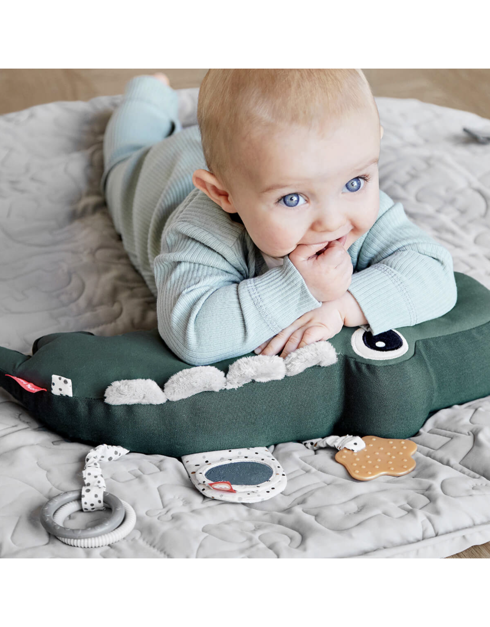 Done by Deer Tummy time activity toy Croco Green