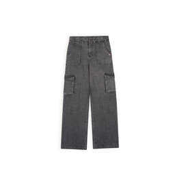 Nobell Susy black denim cargo pants Jet Black