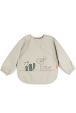 Done by Deer Sleeved pocket bib Lalee Sand Done by Deer Sleeved pocket bib Lalee Sand