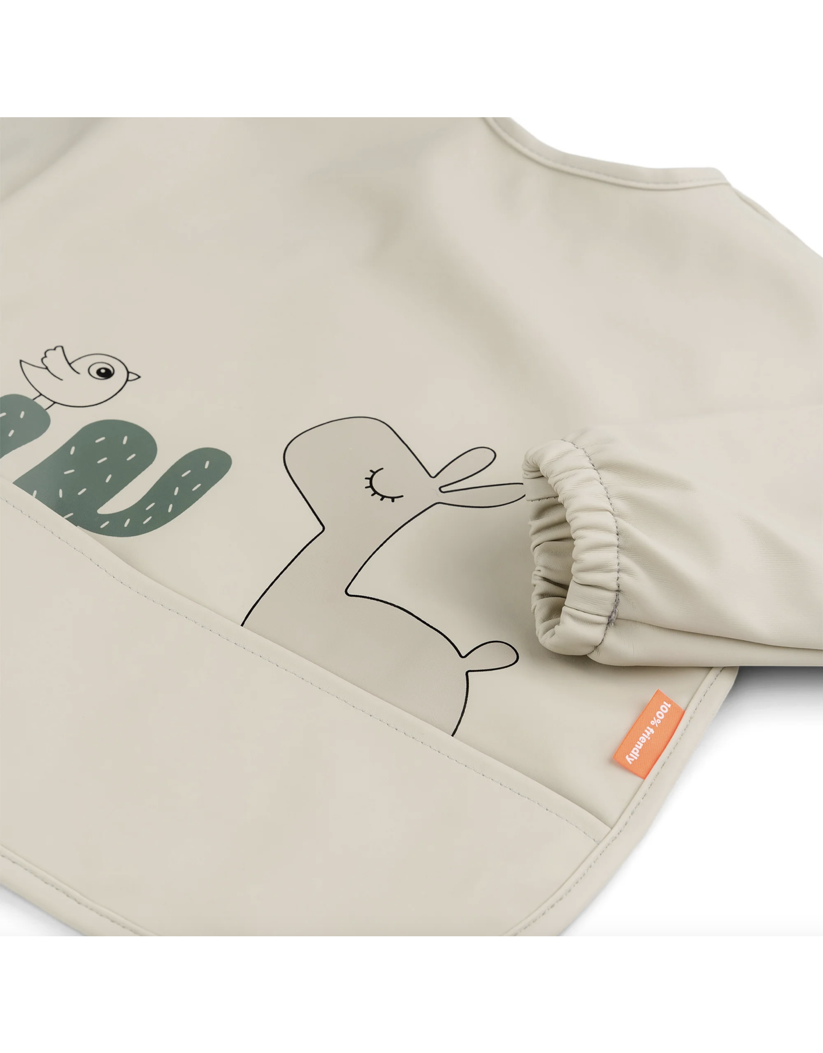 Done by Deer Sleeved pocket bib Lalee Sand