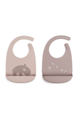 Done by Deer Silicone bib 2-pack Ozzo Powder Done by Deer Silicone bib 2-pack Ozzo Powder
