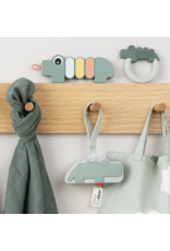 Done by Deer Silicone pacifier poch Croco Green Done by Deer Silicone pacifier poch Croco Green