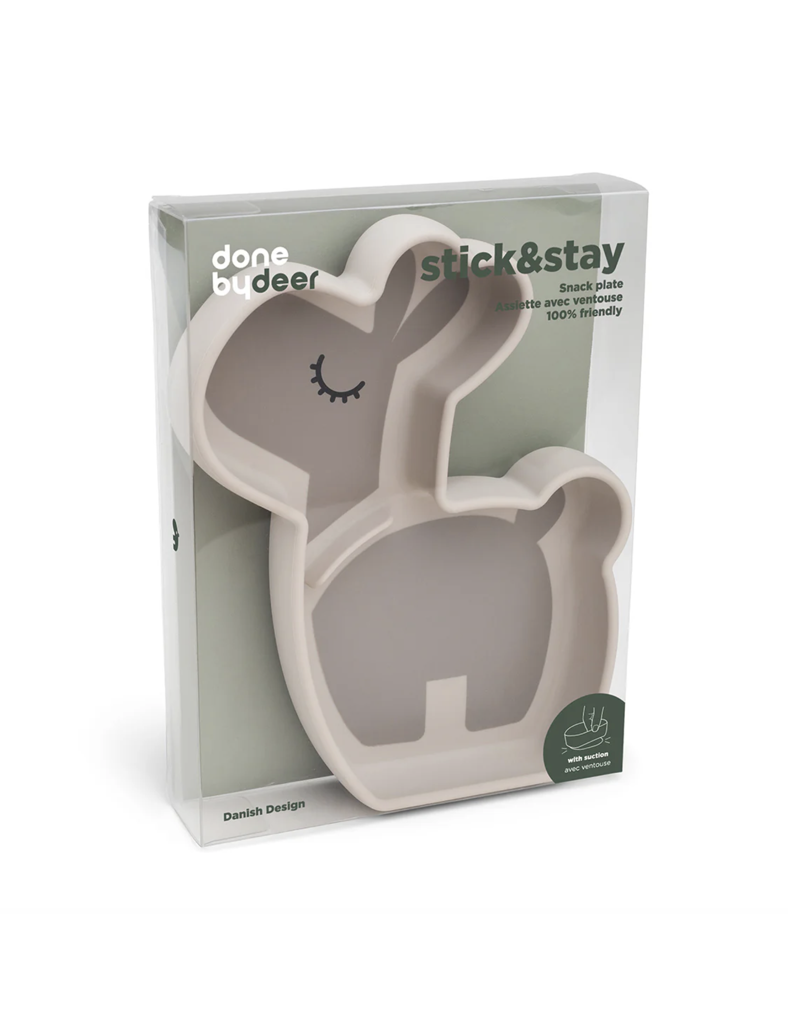 Done by Deer Silicone Stick&Stay snack plate Lalee Sand