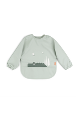 Done by Deer Sleeved pocket bib Croco Green Done by Deer Sleeved pocket bib Croco Green