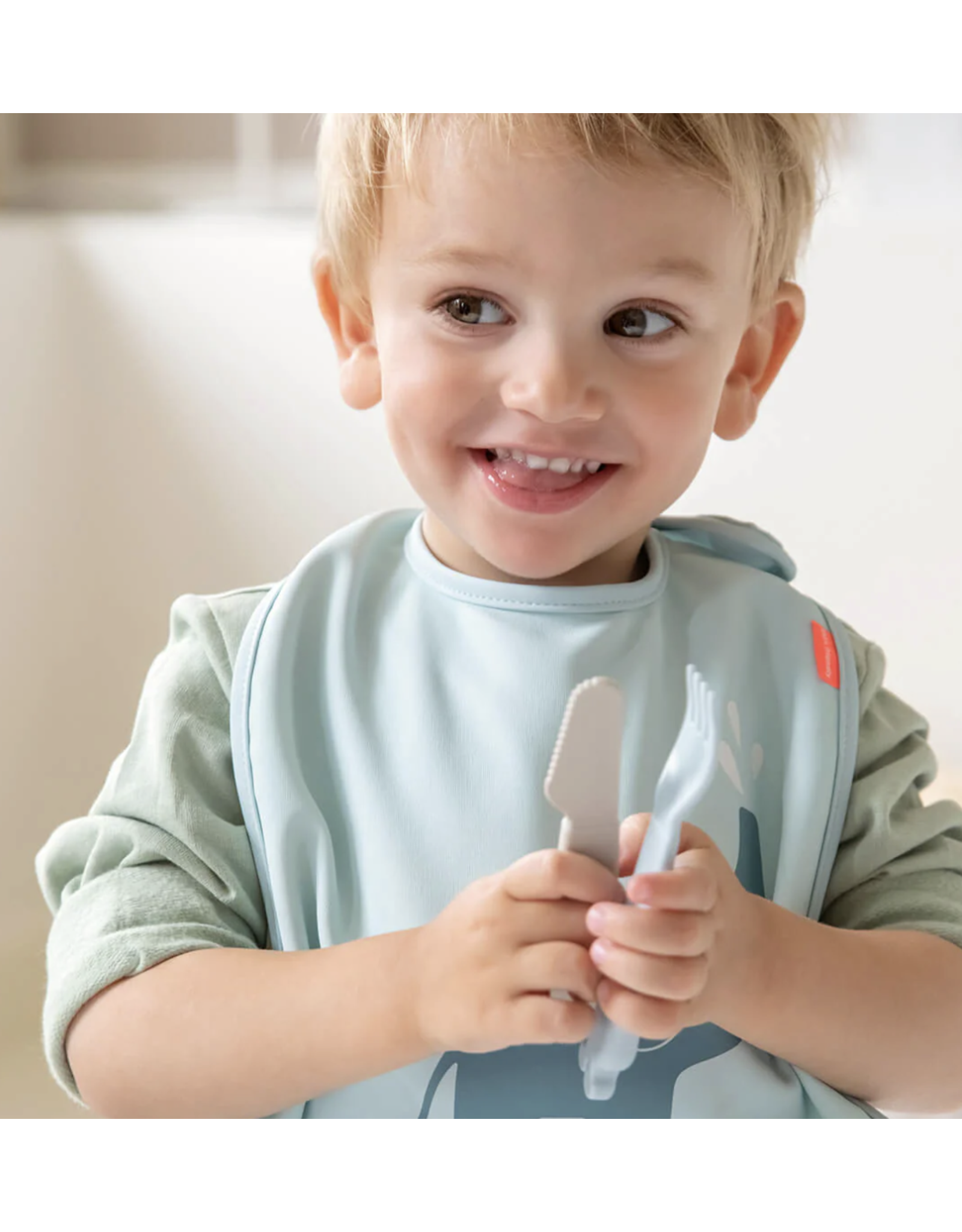 Done by Deer Kiddish cutlery set Deer friends Blue