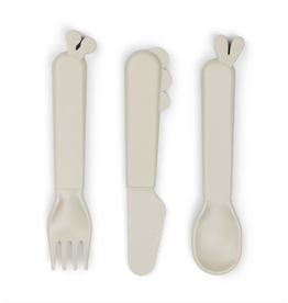 Done by Deer Kiddish cutlery set Deer friends Sand