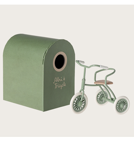 Maileg Abri a tricycle Mouse Green