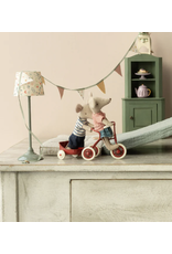 Maileg Abri a tricycle Mouse Red