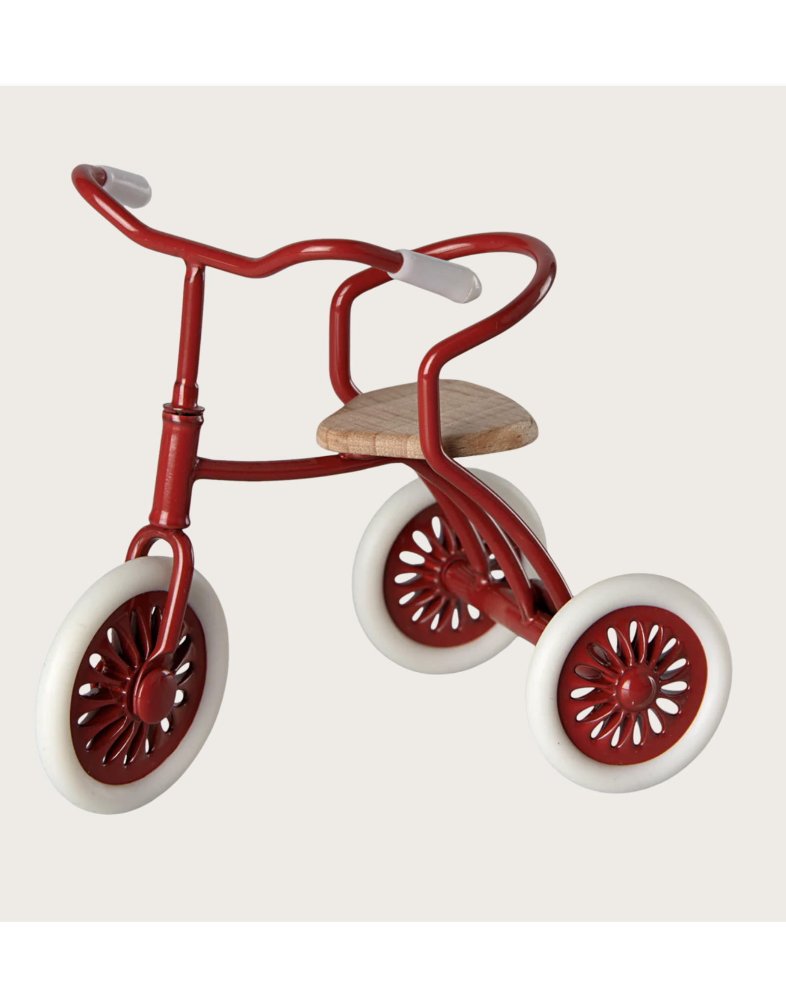 Maileg Abri a tricycle Mouse Red
