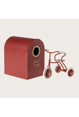 Maileg Abri a tricycle Mouse Red