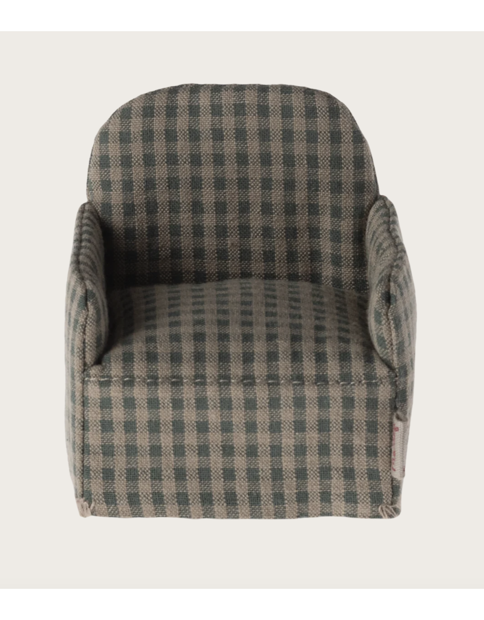 Maileg Chair, Mouse Green checker