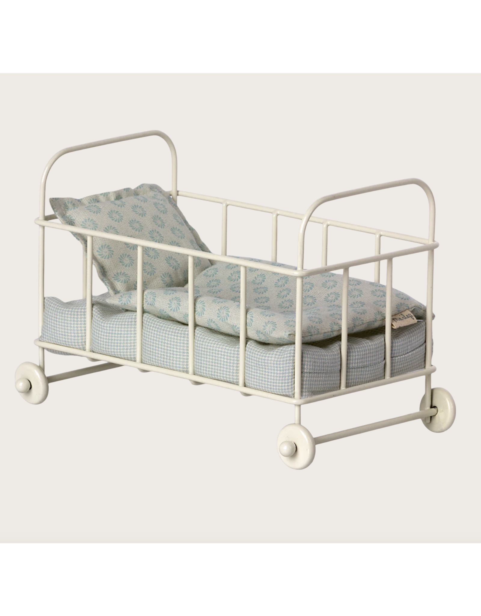 Maileg Cot bed, Micro Blue