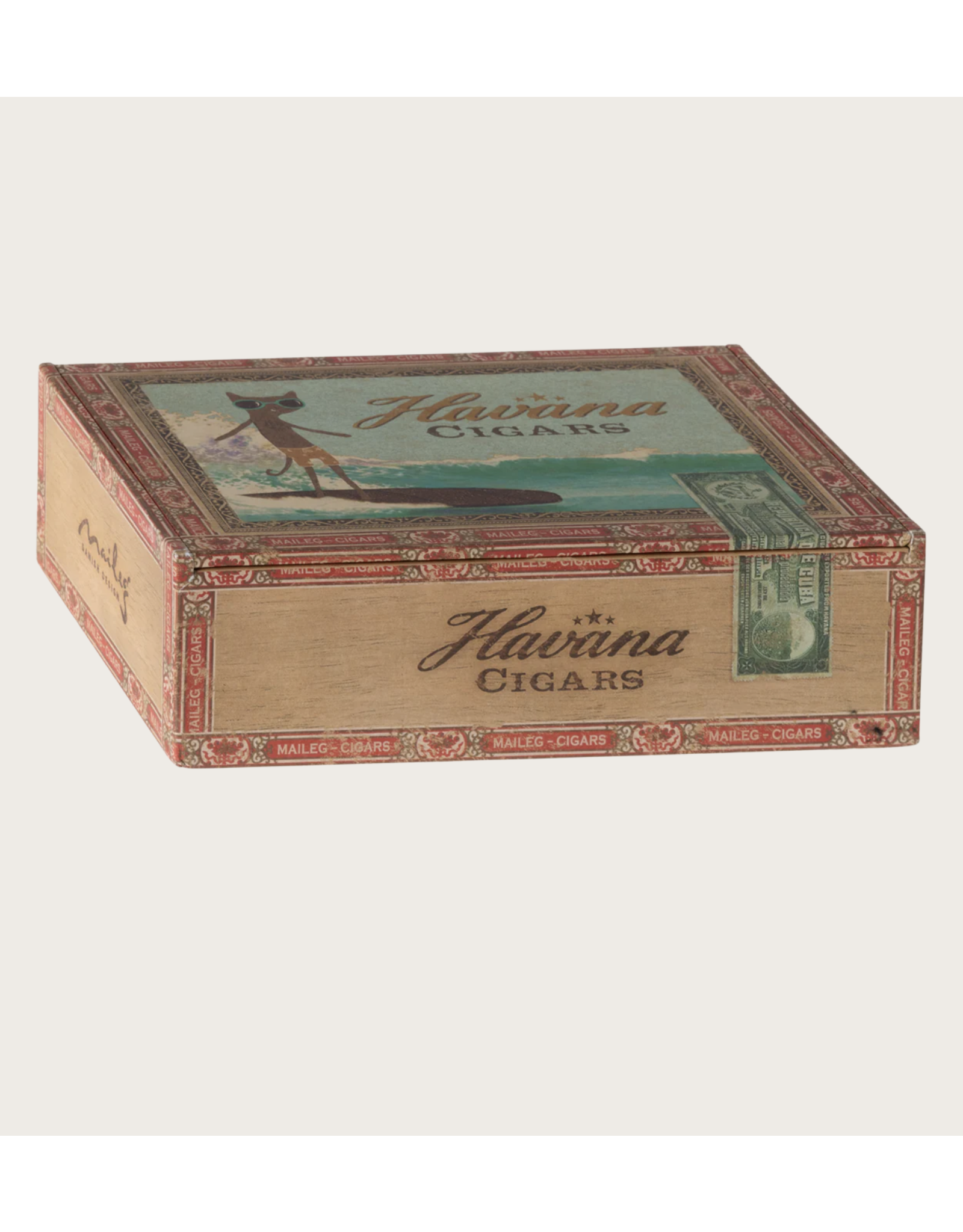 Maileg Mum and dad mice in cigarbox