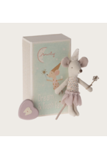 Maileg Tooth fairy mouse, Little sister in matchbox