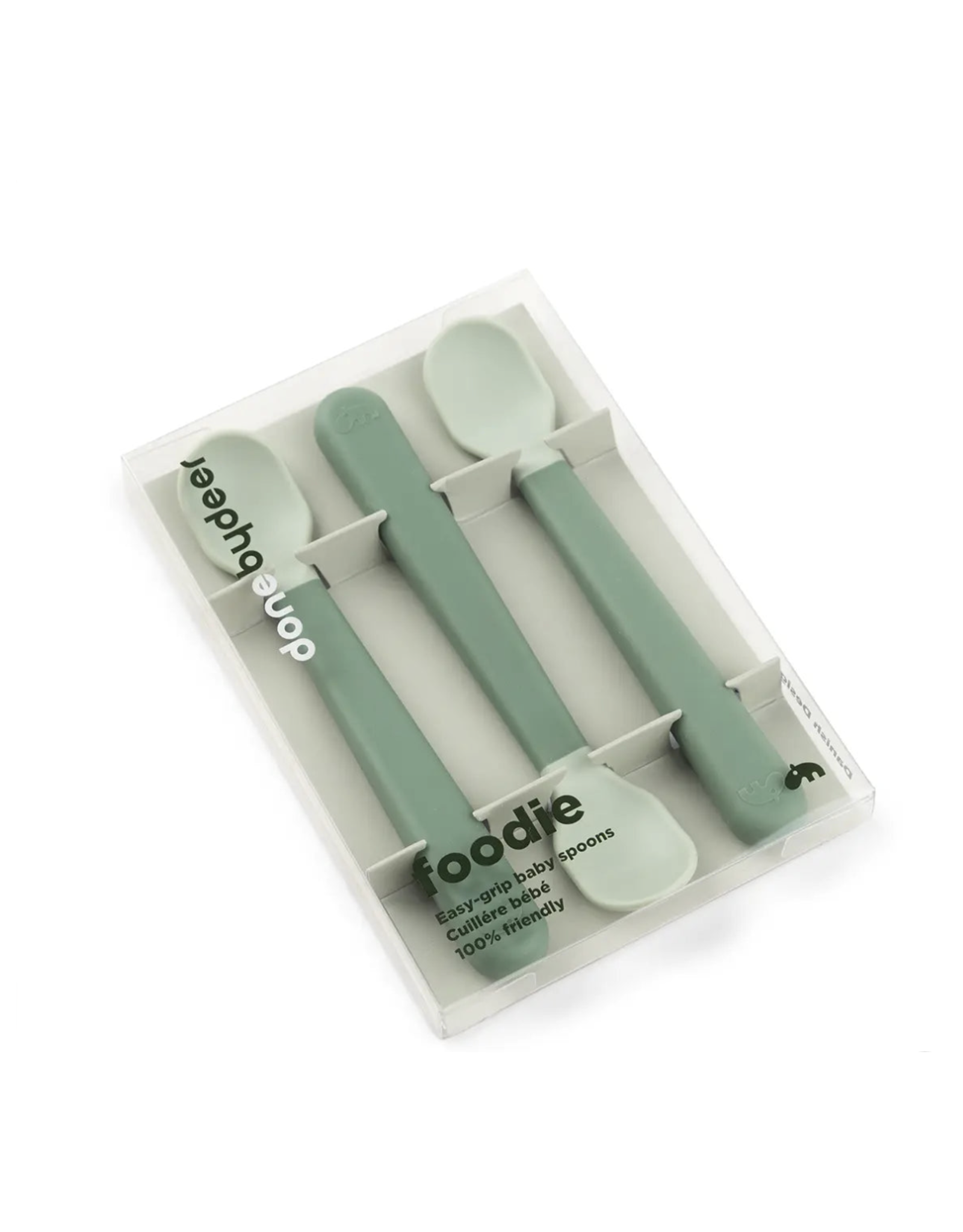 Done by Deer Foodie easy -grip baby spoon 3-pack green