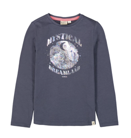 Garcia V44601_girls T-shirt ls blue heather 1 Garcia V44601_girls T-shirt ls blue heather 1