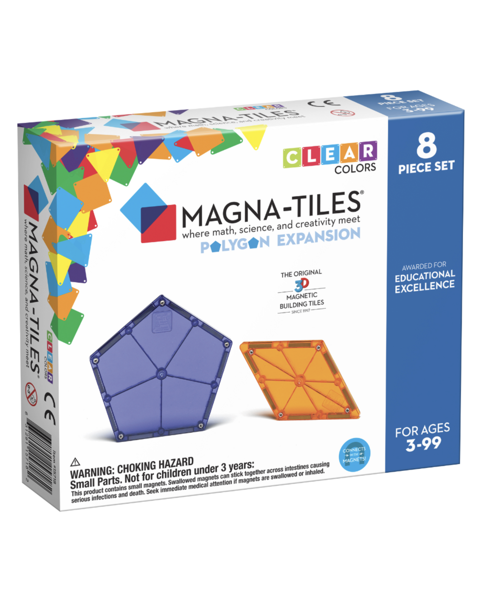Magna-Tiles Magna Tiles Polygons 8 stuks uitbreidingsset