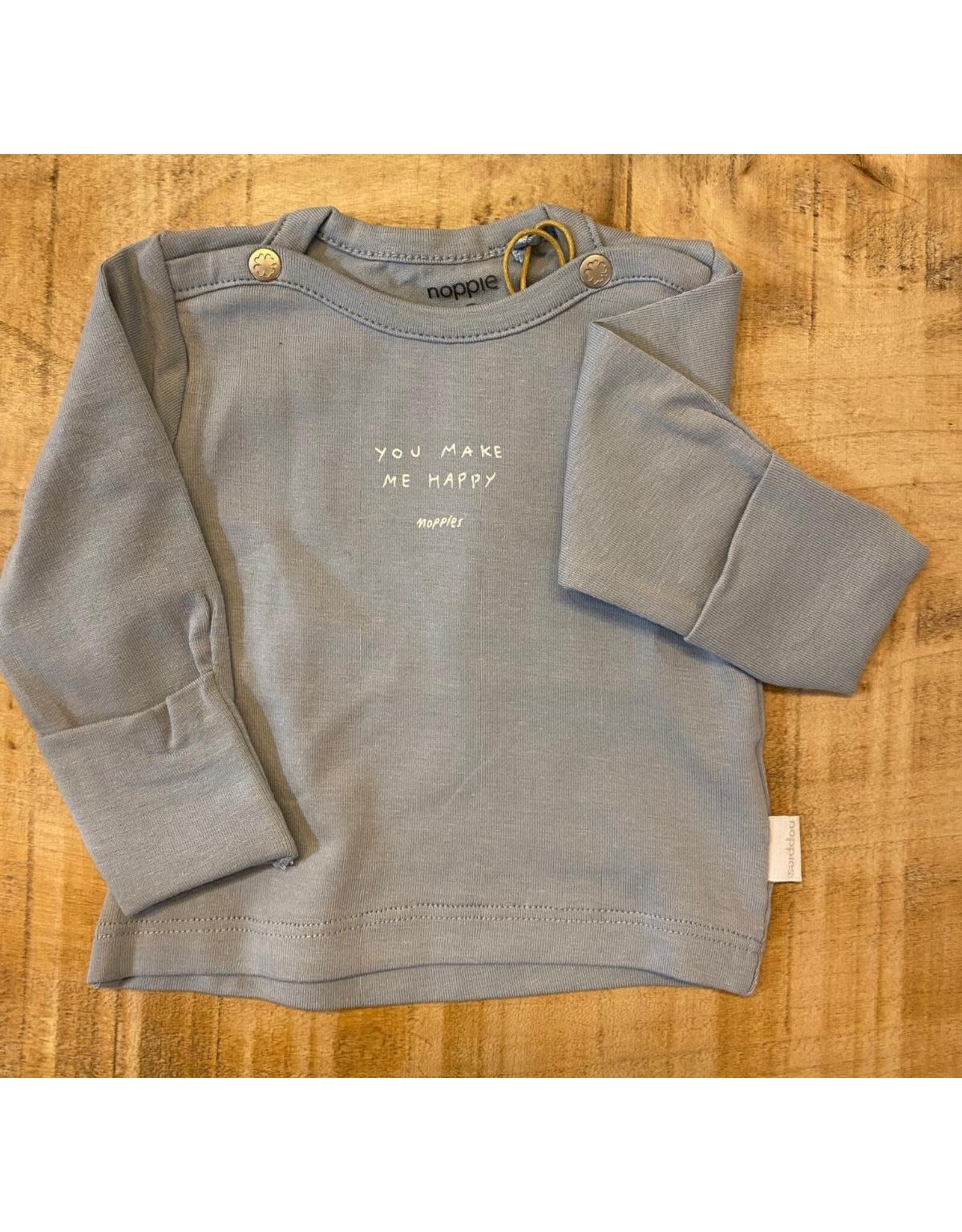 Noppies Unisex Tee Neisse long sleeve Blue Fog NOS