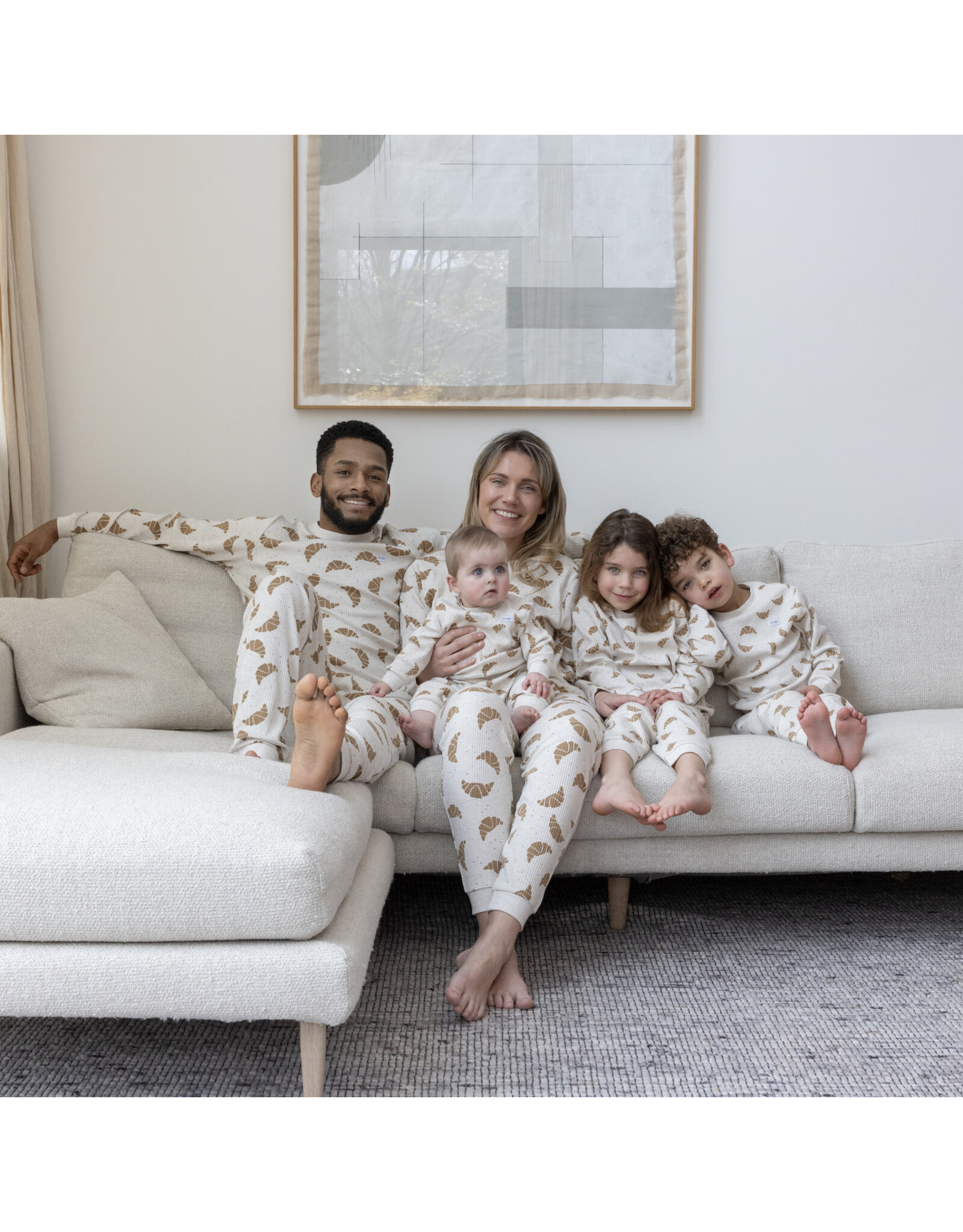 Feetje Pyjama wafel - Family Edition Champagne 2024