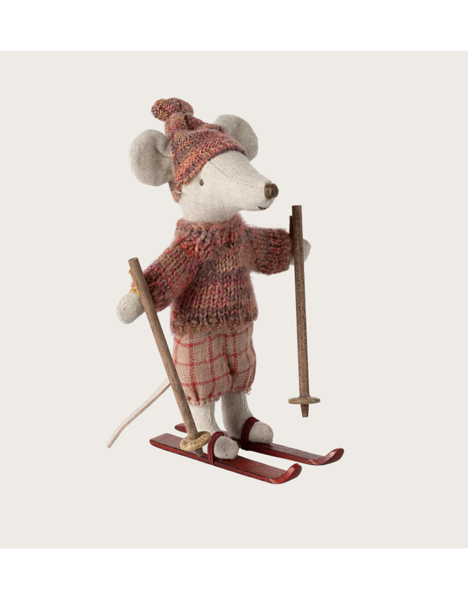 Maileg Winter mouse with ski set Big sister Rose