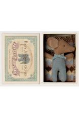 Maileg Sleepy wakey baby mouse in matchbox Blue