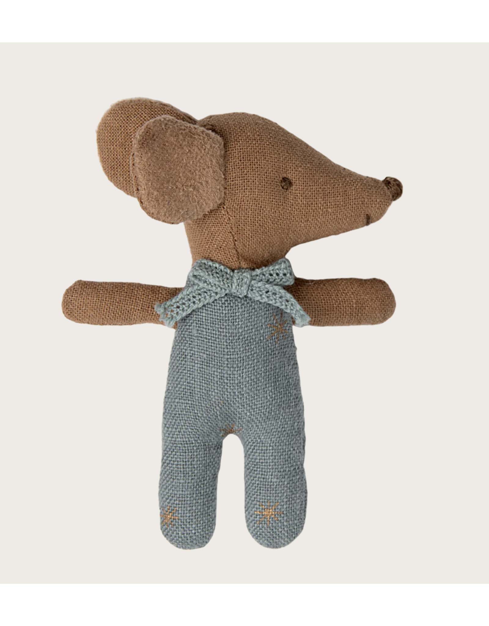 Maileg Sleepy wakey baby mouse in matchbox Blue