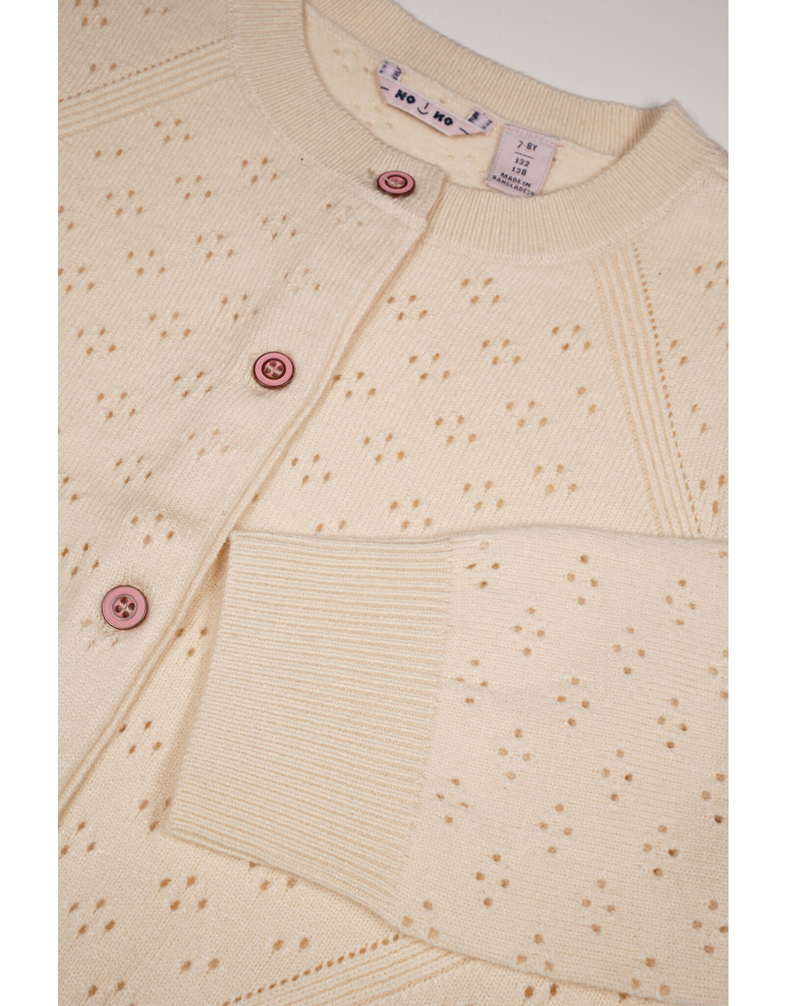 Nono Alia ajour knitted cardigan Pearled Ivory