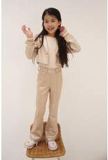 Nono Soy Suede foil printed flared pants Light Gold