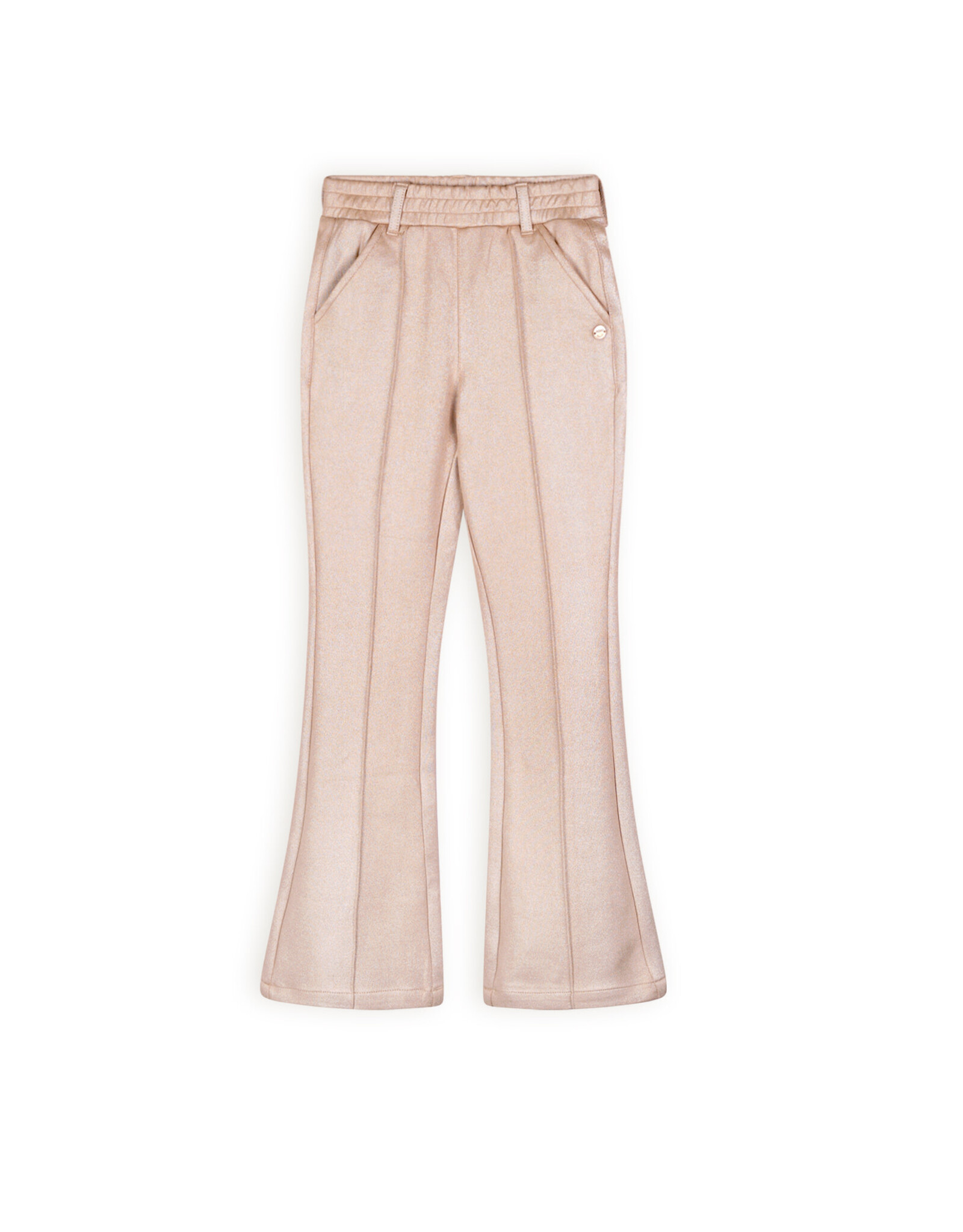 Nono Soy Suede foil printed flared pants Light Gold