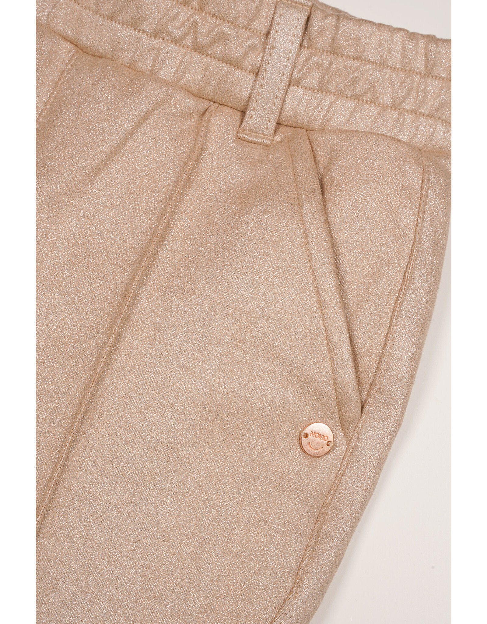 Nono Soy Suede foil printed flared pants Light Gold