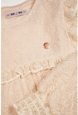 Nono Tirzy embroidered mesh blouse l/sl Pearled Ivory