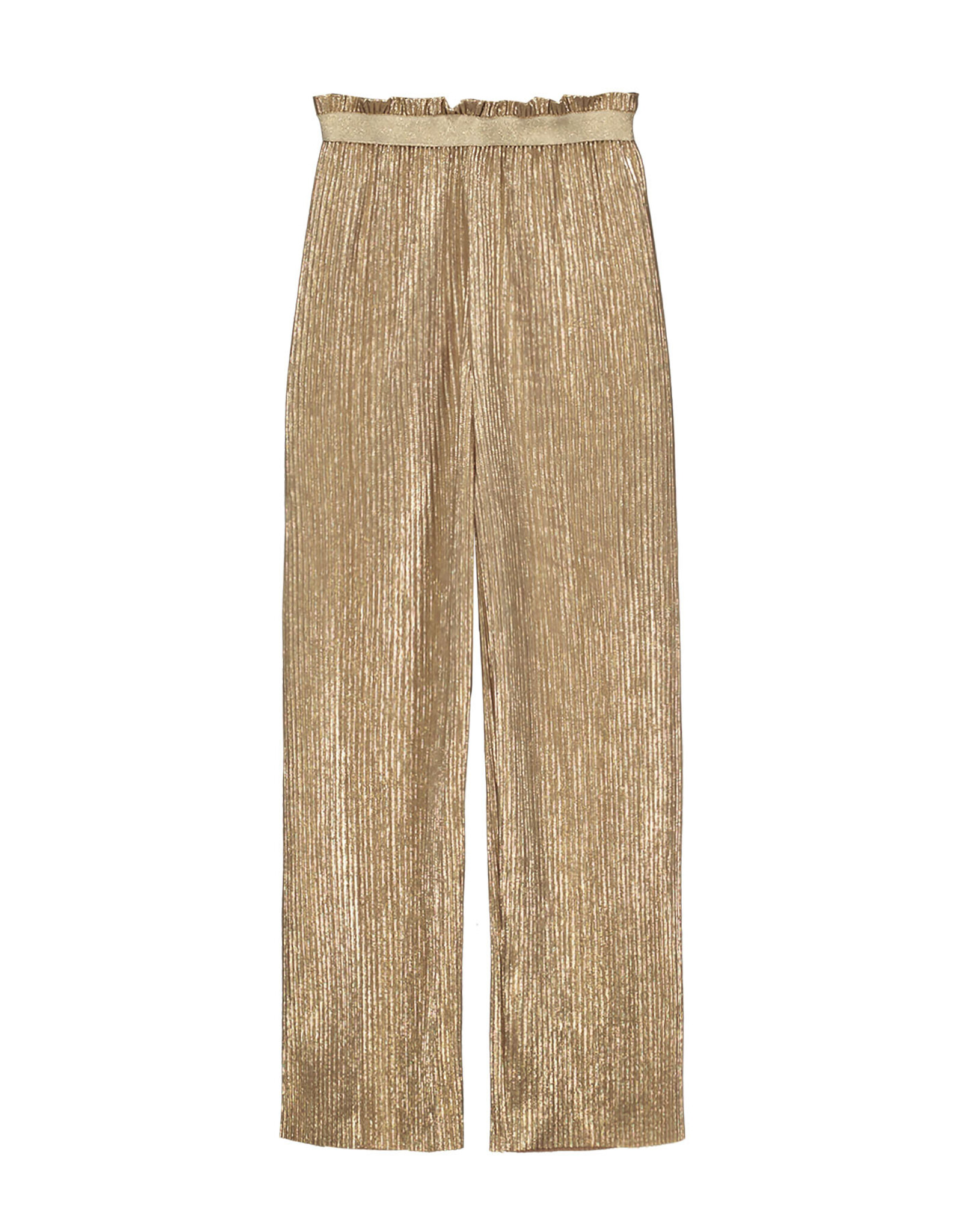 Like Flo Flo girls plisse metallic pants with elastic wb Soft gold