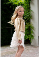 Like Flo Flo girls PU leather jacket Gold