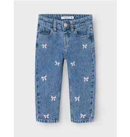 Name it NMFBELLA MOM EMB JEANS medium blue /BOWS nos