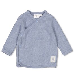 Feetje Overslagshirt rib - Farm Life Blauw melange