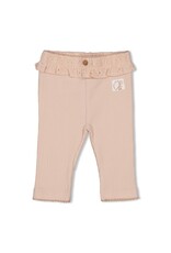 Feetje Legging pointelle - Flower Field Roze