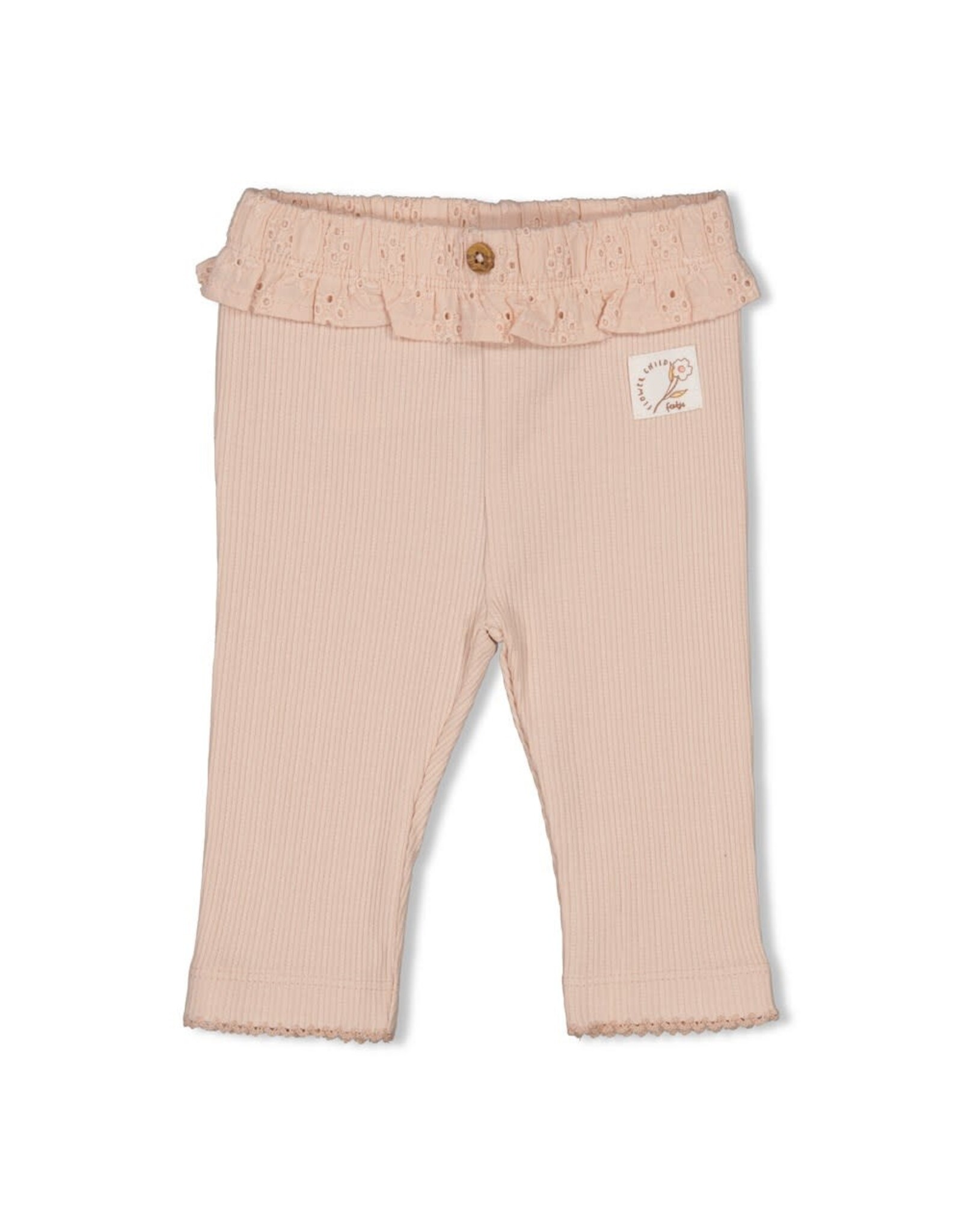 Feetje Legging pointelle - Flower Field Roze