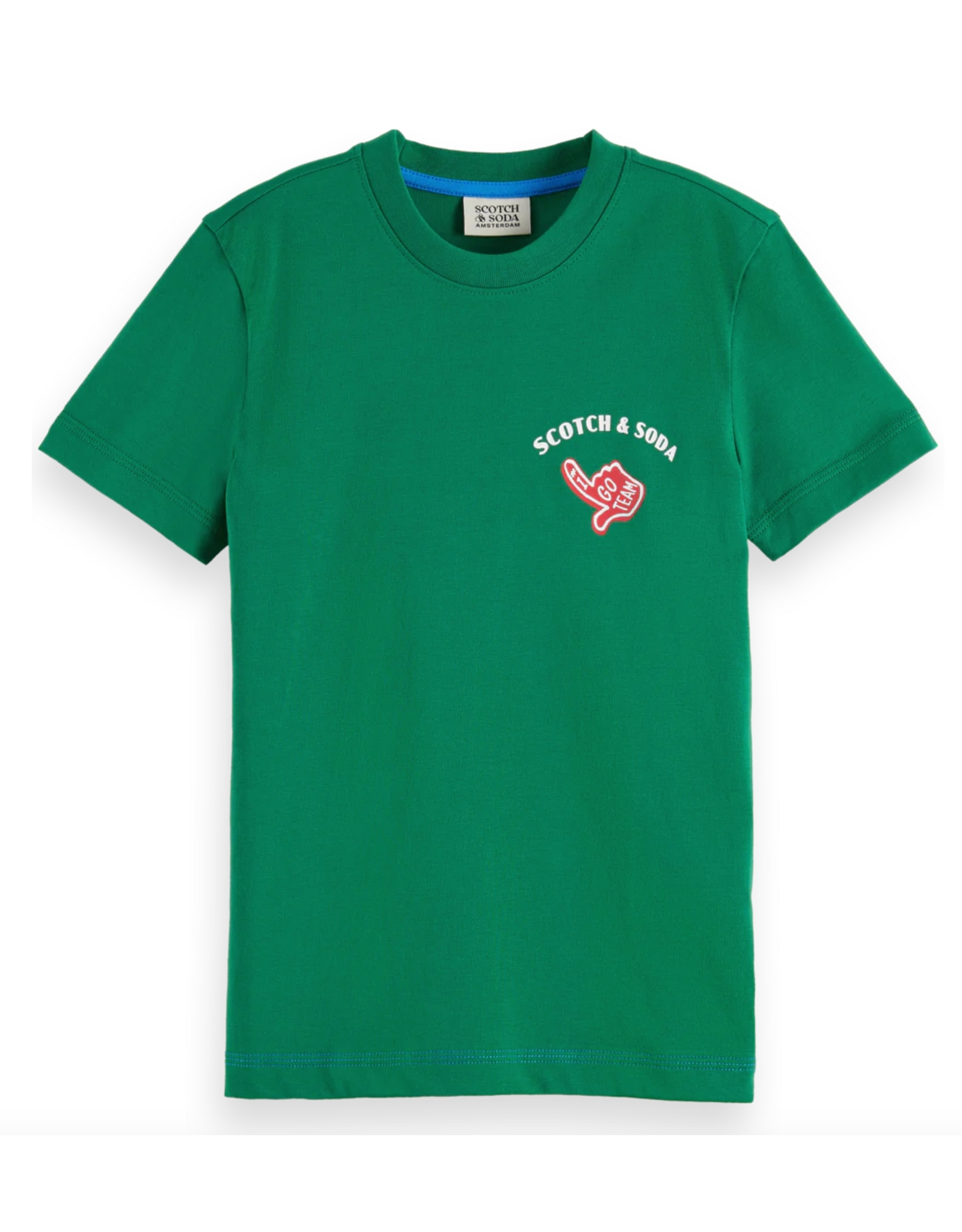 Scotch & Soda Relaxed-fit front and back artwork t-shirt in organic cotton  DARK GREEN