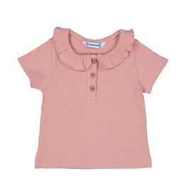Mayoral S/s ribbed polo  Rose mini