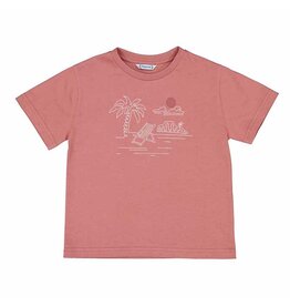 Mayoral S/s embroidered shirt   Guava