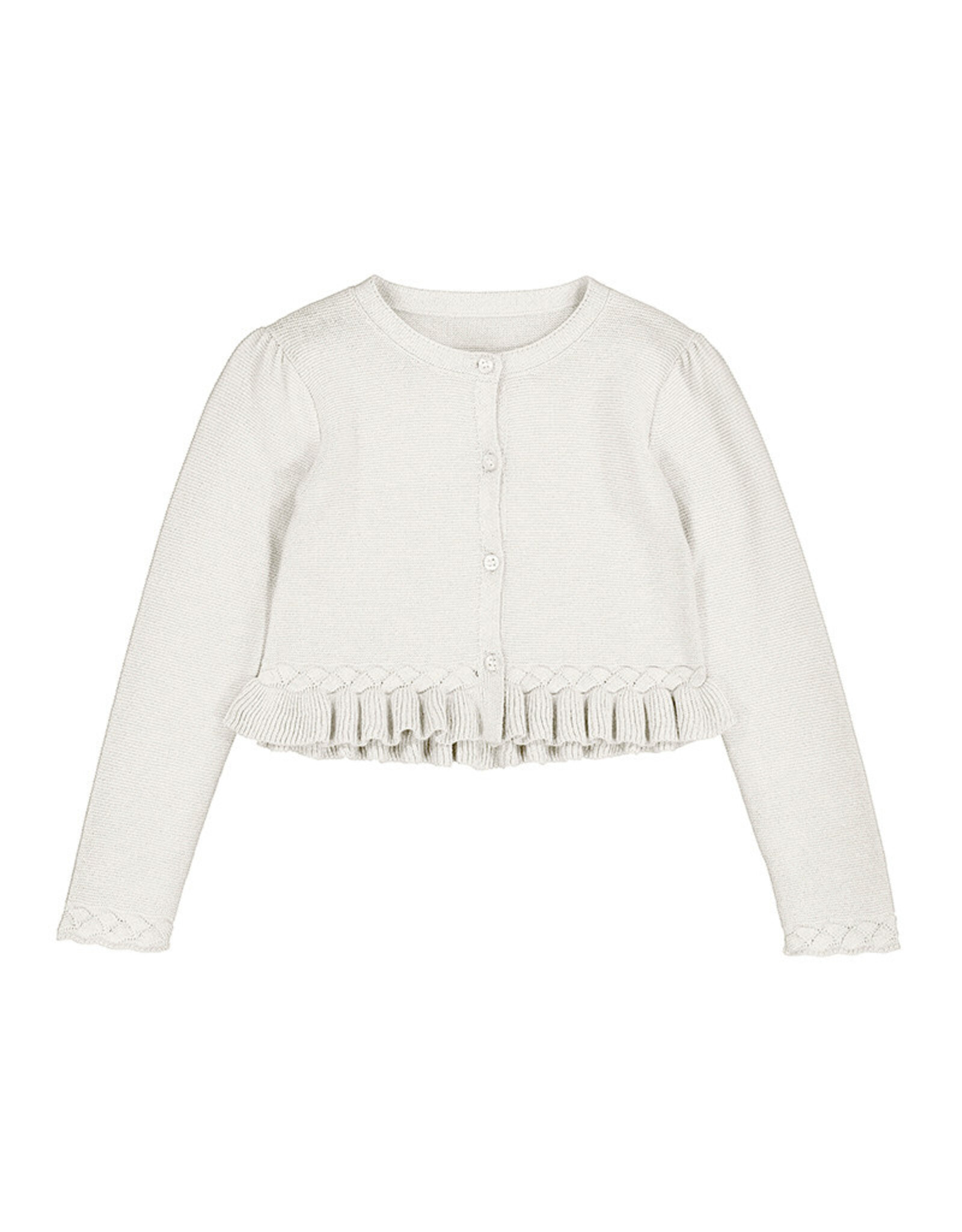 Mayoral Braid knit cardigan Natural