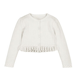 Mayoral Braid knit cardigan Natural