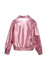 Indian Blue Jeans Metallic Biker Jacket Moonlite Mauve