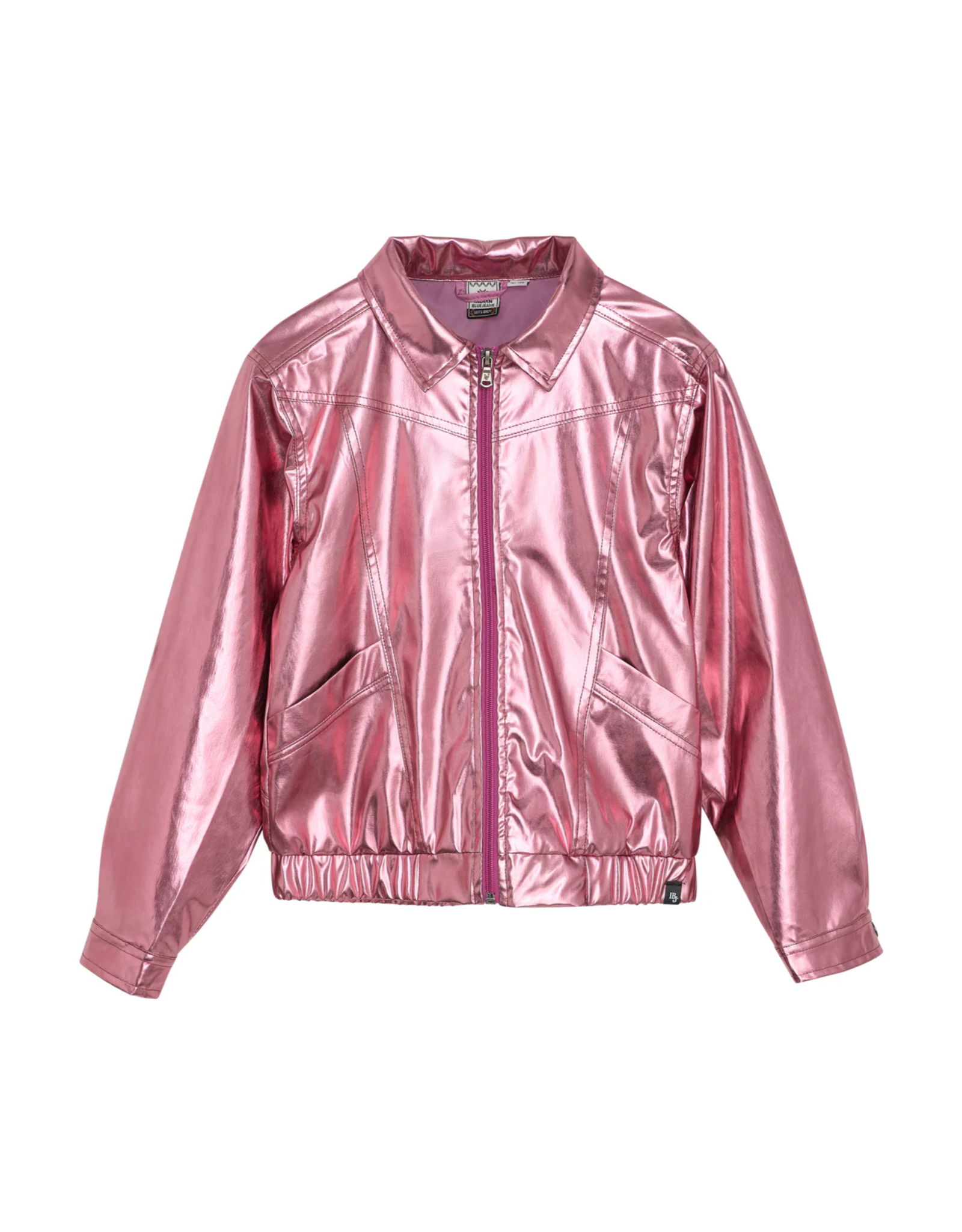 Indian Blue Jeans Metallic Biker Jacket Moonlite Mauve
