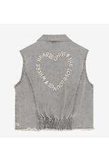 Daily7 Denim Sleeveless Jacket Light Grey Denim Z25