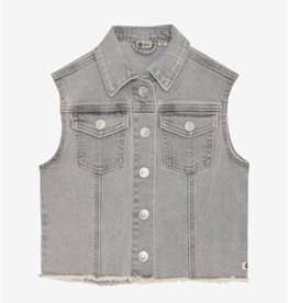 Daily7 Denim Sleeveless Jacket Light Grey Denim Z25