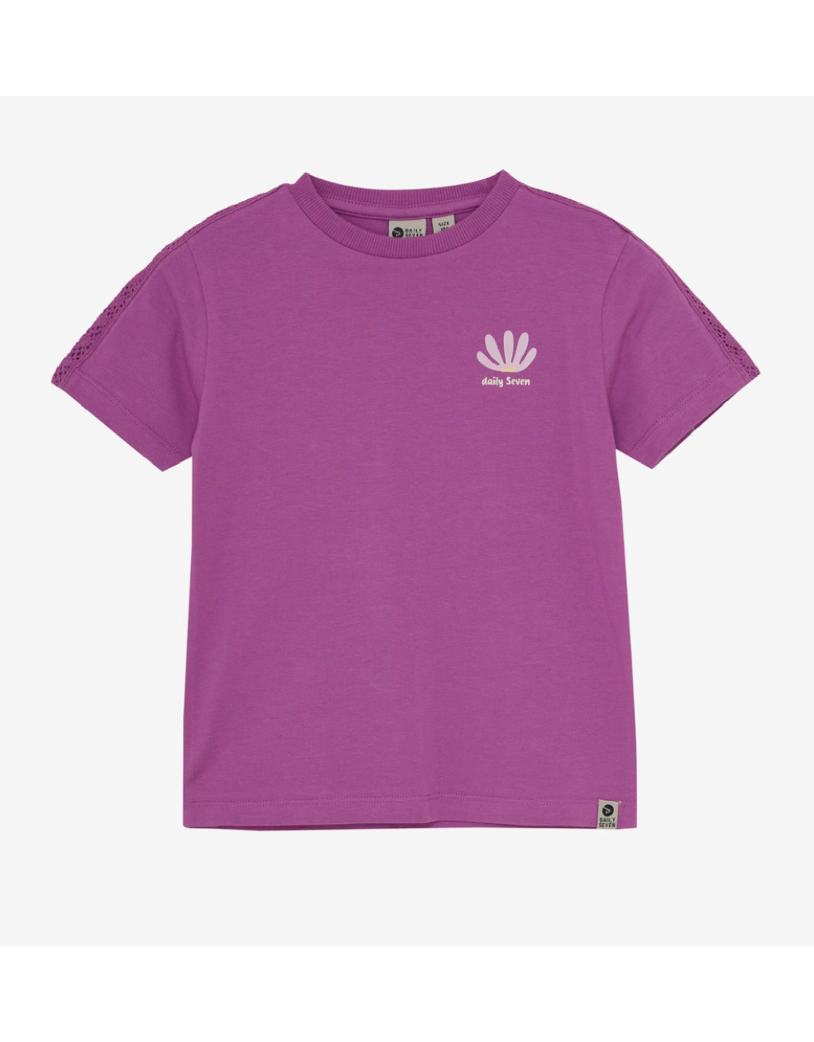 Daily7 T-shirt Fancy Lace Cherry Purple