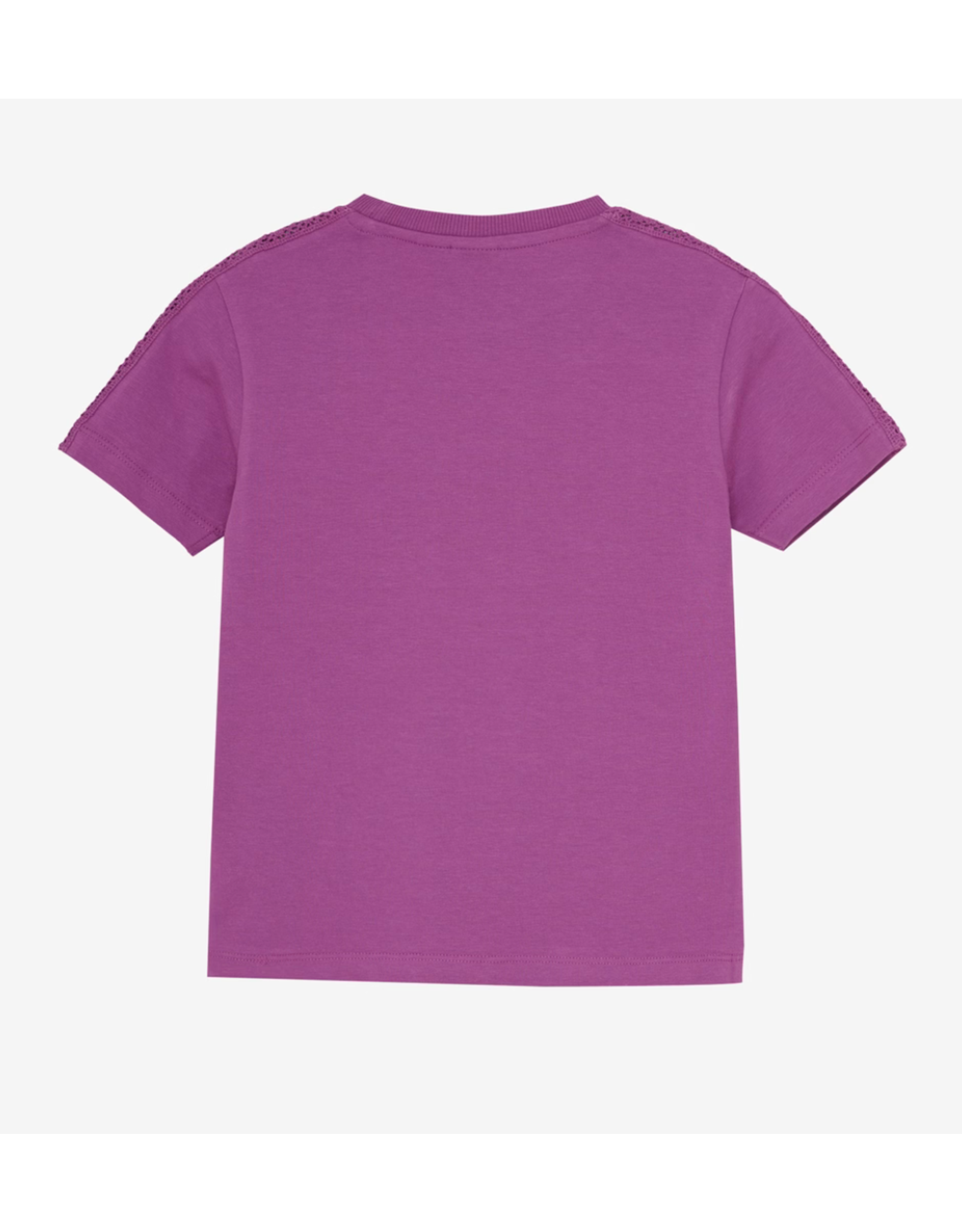 Daily7 T-shirt Fancy Lace Cherry Purple